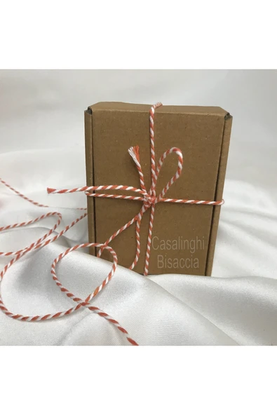 Turuncu Beyaz Iki Renkli Bileklik Takı Paketleme Ipi Two Colour Yarn String - 20 Metre ürün görseli 1