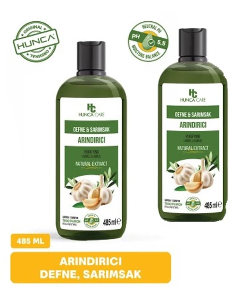 Defne Ve Sarımsaklı Şampuan, Saç Dökülmesine Karşı Yardımcı 485 ml 2 li Set ürün görseli 1