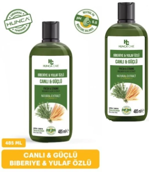 Biberiye & Yulaf Özlü Şampuan, Saç Dökülmesine Karşı Yardımcı 485 ml 2 li Set ürün görseli 1