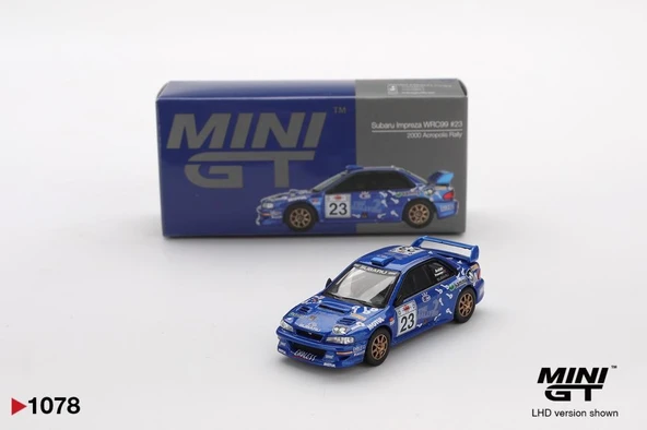 Mini GT 1078 Subaru Impreza WRC99 #23 2000 Acropolis Rally 1/64 Model Araba ürün görseli 1