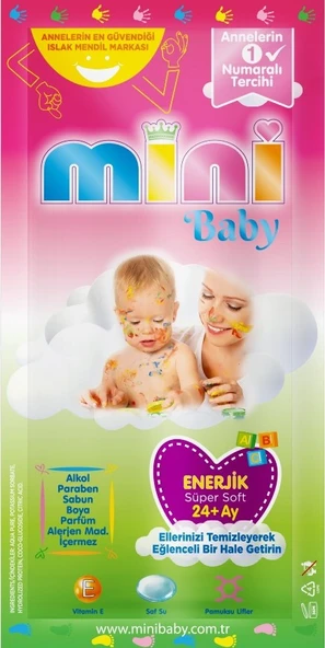 Enerjik (24 AY) Islak Mendil 195 Yaprak/Paket ürün görseli 1