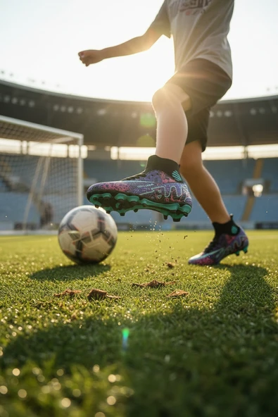 Enoch Erkek Çocuk Bilek Destekli Grafik Desenli Çivili Futbol Kramponu ürün görseli 1
