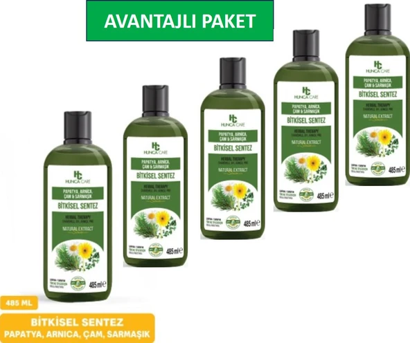 Papatya, Arnica, Çam ve Sarmaşık İçerikli Bitkisel Şampuan, 485 ml X 5Lİ ürün görseli 1