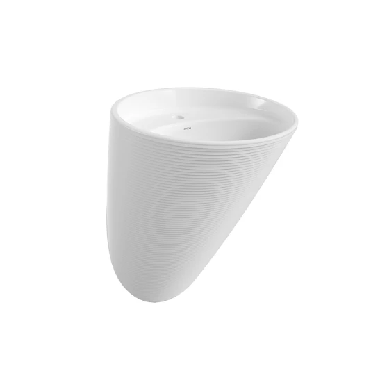 BOCCHI 1655-001-0126 Strata Asma Monoblok Lavabo, Parlak Beyaz ürün görseli 1
