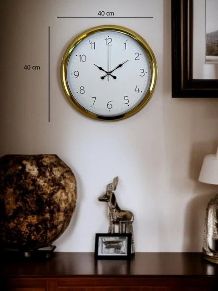 Pi time 40 Cm Gold Lüks Duvar Saati - Resim 2