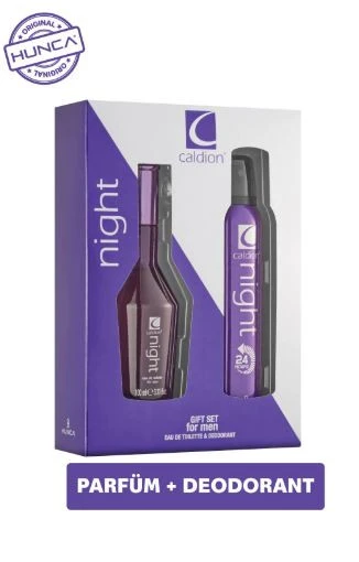 Caldion Night Erkek Parfüm Seti ( Parfüm Edt 100 ml Deodorant 150 ml ) ürün görseli 1