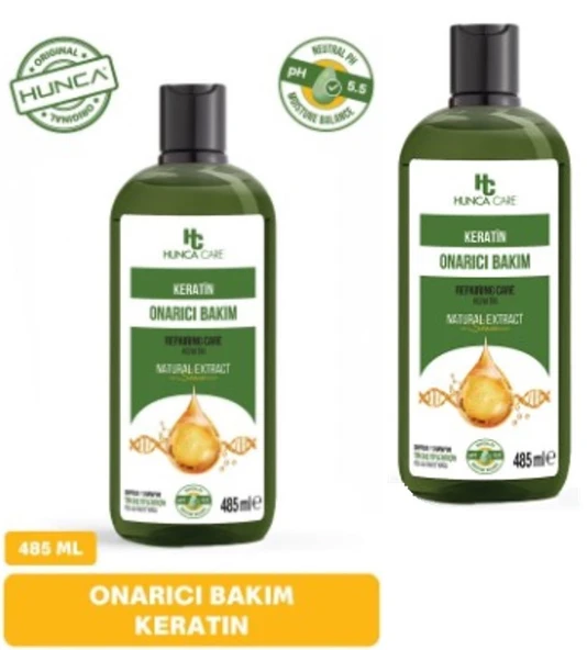 Keratin Saç Dökülmesine Karşı Şampuan 485 ml 2li SET ürün görseli 1