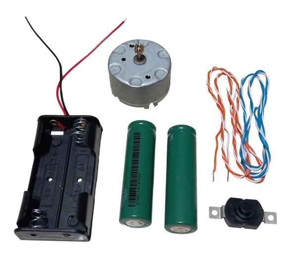 DC 6V Oyuncak Motoru Pil Anahtar Zil Teli Öğrenci Elektrik Devresi Hobi Deney Seti ürün görseli 1