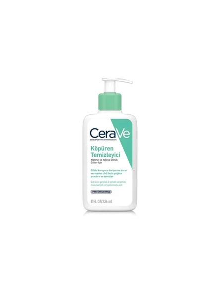 CeraVe Köpüren Temizleyici Normal ve Yağlıya Dönük Ciltler İçin Arındırıcı 236ML ürün görseli 1