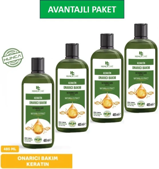 Keratin Saç Dökülmesine Karşı Şampuan 485 ml 4 lü SET ürün görseli 1