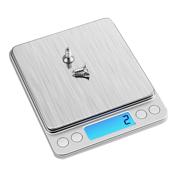 3000 Gram Di̇ji̇tal Hassas Terazi̇ (0.1 Gram) ürün görseli 1