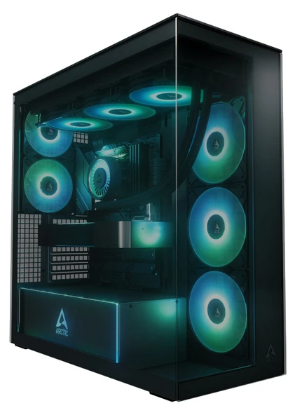 ARCTIC Xtender Black / Clear Glass ACPCC00015A, E-ATX, RGB, Tempered Glass, 5 Fan, Siyah, Gaming  Kasa ürün görseli 1