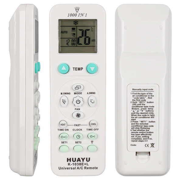Huayu K-1038E+L  1000İn1 Universal AC Akıllı Klima Kumandası ürün görseli 1