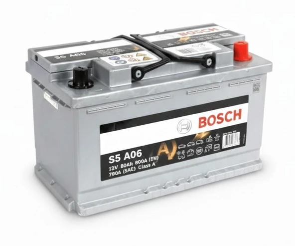 Bosch S5 A06 AGM Start-Stop 12 V 80 Ah 800 CCA Akü ürün görseli 1
