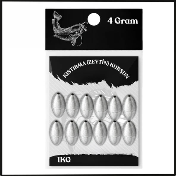 Uyguna-Yakala 4 Gram - 1KG Kıstırma (Zeytin) Kurşun - Olta Kurşunu - SUN.159 ürün görseli 1