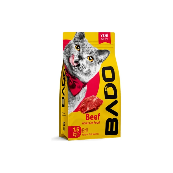 BADO YETİŞKİN KEDİ MAMASI ETLİ 1,5 KG ürün görseli 1