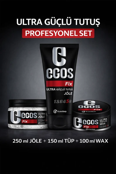 Egos Ultra Güçlü Tutuş 3’lü Profesyonel Set (Jöle + Tüp + Wax) ürün görseli 1