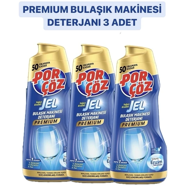 Porçöz Premium Bulaşık Makinesi Deterjanı 900 ml (3 adet) ürün görseli 1
