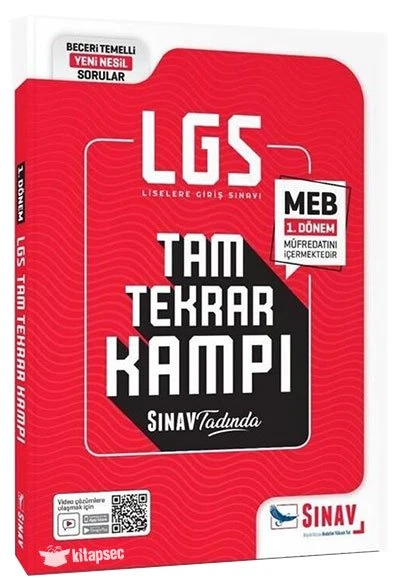 Sınav 8. Sınıf LGS 1. Dönem Çözümlü Tam Tekrar Kampı ürün görseli 1