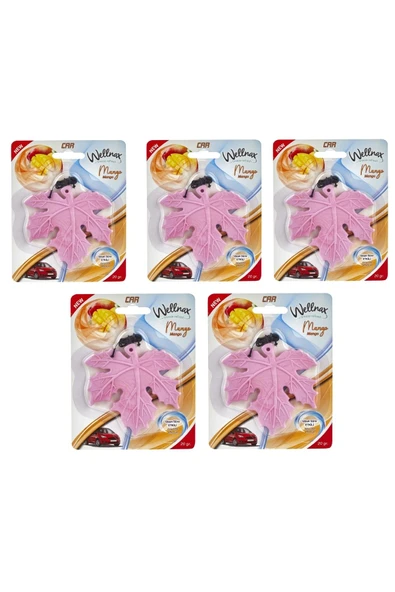 Wellnax Yaprak Oto Kokusu Ferahlatıcı Mango (5 adet) ürün görseli 1