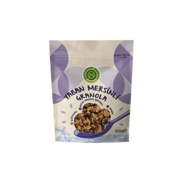 GLUTENSİZ FABRİKA YABAN MERSİNLİ KARABUĞDAY GRANOLA 200 GR ürün görseli 1