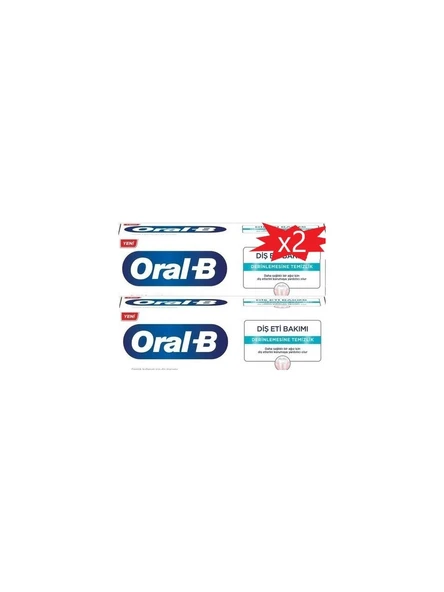 Oral-B Diş Macunu Derinlemesine Temizlik 2 Adet x 65 ml Diş Eti Bakımı + Hediye Dynamic Diş Fırçası Orta ürün görseli 1
