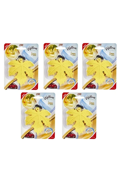 Wellnax Yaprak Oto Kokusu Ferahlatıcı Limon (5 adet) ürün görseli 1