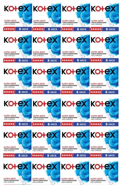 Kotex Tekli Gece Hijyenik Ped (144 adet) ürün görseli 1