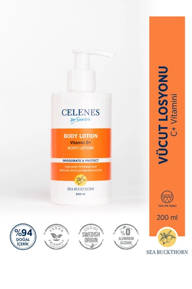 Celenes By Sweden Sea Buckthorn Vücut Losyonu Tüm Cilt Tipleri 200 ml ürün görseli 1