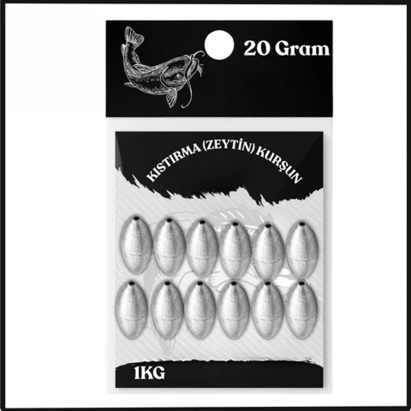 Uyguna-Yakala 20 Gram - 1KG Kıstırma (Zeytin) Kurşun - Olta Kurşunu - SUN.162 ürün görseli 1