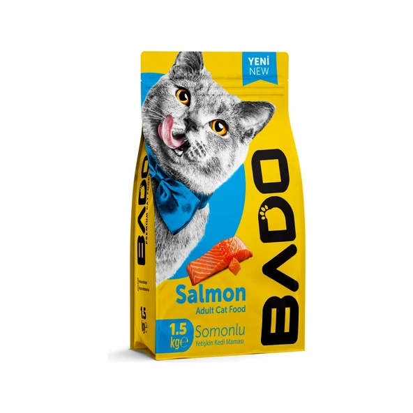 BADO YETİŞKİN KEDİ MAMASI SOMONLU 1,5 KG ürün görseli 1