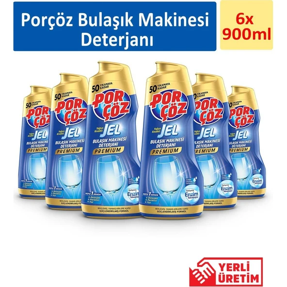 Porçöz Bulaşık Makinesi Deterjanı 900 ml (6 Adet) ürün görseli 1