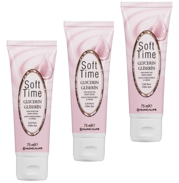 Hunca Care Soft Time Gliserinli, Yoğun Nemlendiricili 3 ADET El Kremi 75 ml ürün görseli 1
