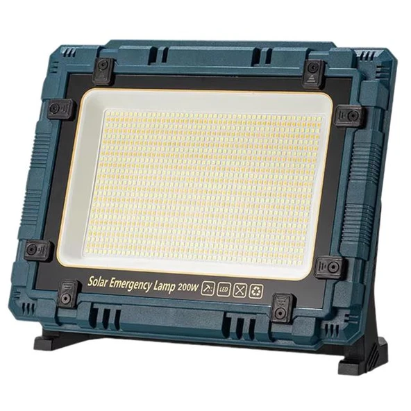 Powermaster W8109-1 Kamp Tipi 200 Watt Ledli Solar Aydınlatma / Acil Durum Lambası ürün görseli 1