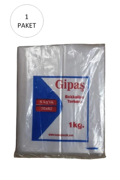 Bakkaliye Naylon Torba 5'kg lık 30x52 cm 1 Paket (Takriben 110 Adet) ürün görseli 1