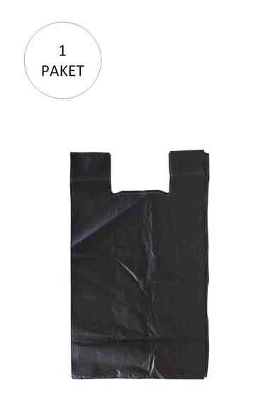 Siyah Hışır Atlet Poşet Mini Boy 22x31 cm 1 Paket Takriben 500 Adet ürün görseli 1
