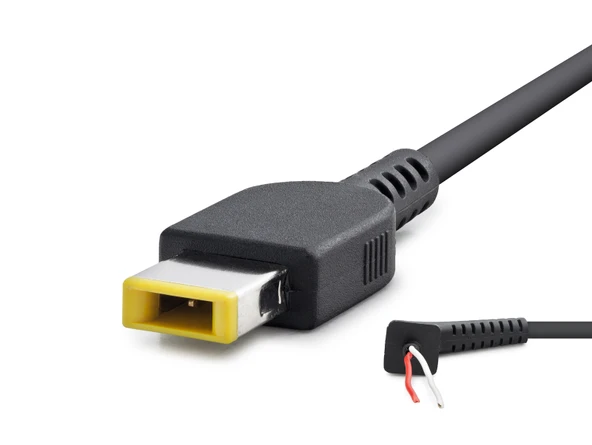 Laptop Adaptör Dc Jack Kablosu 30–90W Usb Tip Sarı Kare Uç / Ibm Uyumlu 1.2 M - Siyah HDX5515 ürün görseli 1