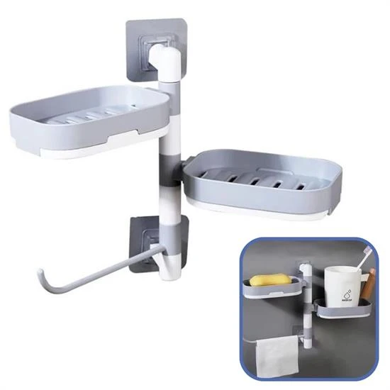 Çoklu Sabun Tutucu Fonksiyonel Banyo Sabunluk (5433) ürün görseli 1