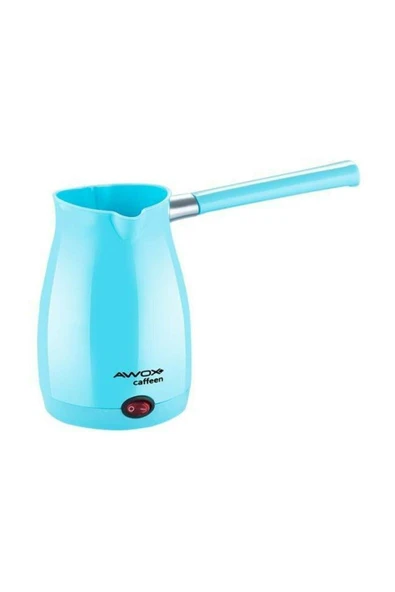 AWOX CAFFEEN  MAVİ  ELEKTRİKLİ CEZVE  TÜRK KAHVESİ  MAKİNESİ  PLASTİK   ÇİFT AĞIZ   0.4LT - 5 FİNCAN   1000W (5433) ürün görseli 1