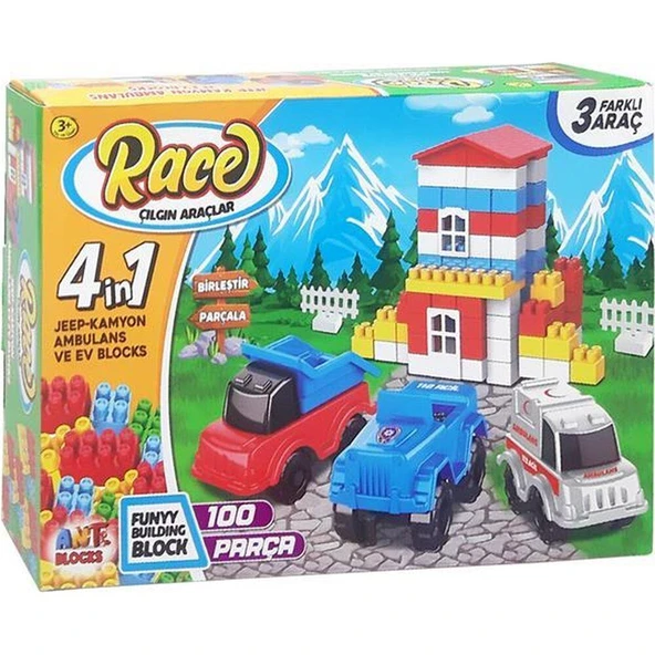 Asya Oyuncak Ant Blocks 100 Parça City Set Lego Ant011 ürün görseli 1