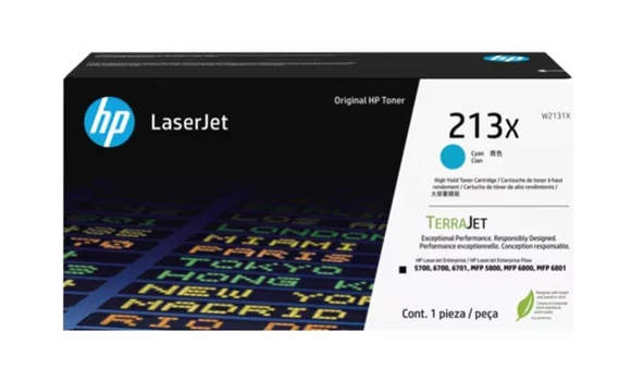 213X Cyan Mavi 6.000 Sayfa Kapasiteli Toner W2131X ürün görseli 1