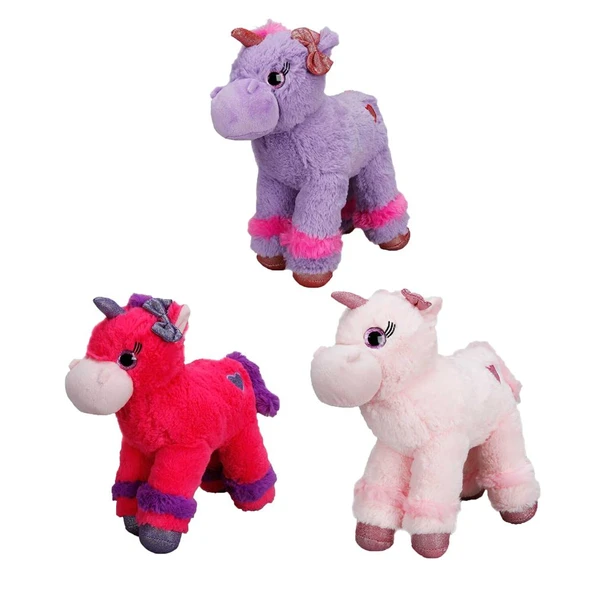 Unicorn Renkli Peluş At 28 cm. 1 Adet Fiyatıdır ürün görseli 1