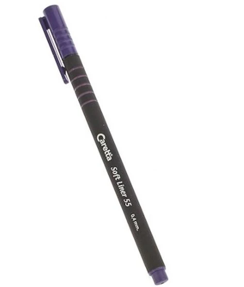 Caretta Soft Liner Keçe Uç Kalem Mor CS-55-12 10 Lu (1 Paket 10 Adet) ürün görseli 1