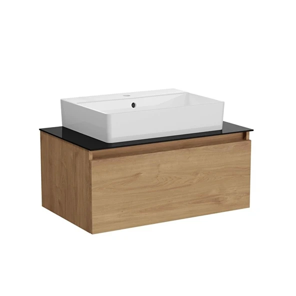 VitrA Nuo Lavabo Dolabı Altın Meşe 80cm (Çanak Lavabolu) 80436 ürün görseli 1