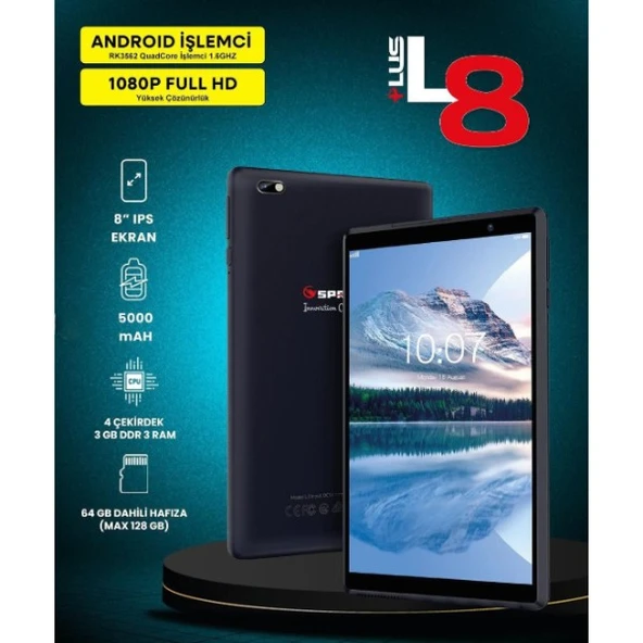 8" IPS Ekran 4 Çekirdek 3GB/64GB Tablet Pc - Resim 2