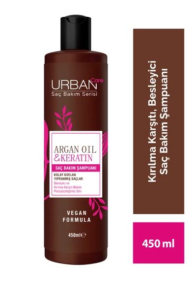 Urban Care Argan Yağı Kolay Kırılan Yıpranmış Saçlara Özel Saç Bakım Şampuanı-vegan-450 Ml ürün görseli 1