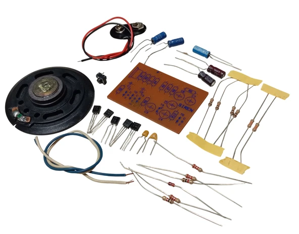 DC 12V Elektronik Siren Butona Basılınca Hoparlörden Ses Gelen Kendin Yap Hobi Devresi DIY Lehimleme Kiti - Demonte(Montesiz) ürün görseli 1