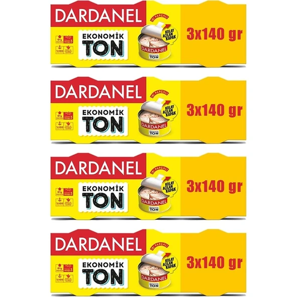 Dardanel Ton Balığı eko  3X140 gr x 4 Adet ürün görseli 1