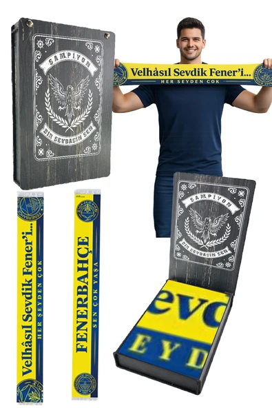 UNISEX VELHASIL SEVDİK FENERİ ŞAL LAZER KUTU HEDİYELİ ürün görseli 1