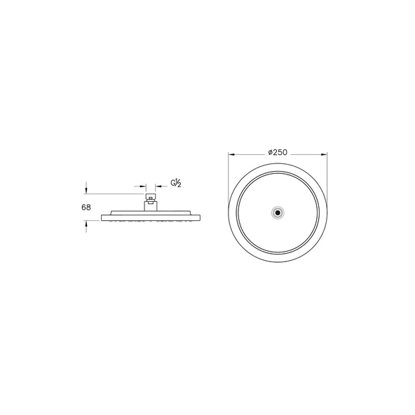 VitrA Origin Classic Duş Başlığı Mat Siyah A4579436 - Resim 2